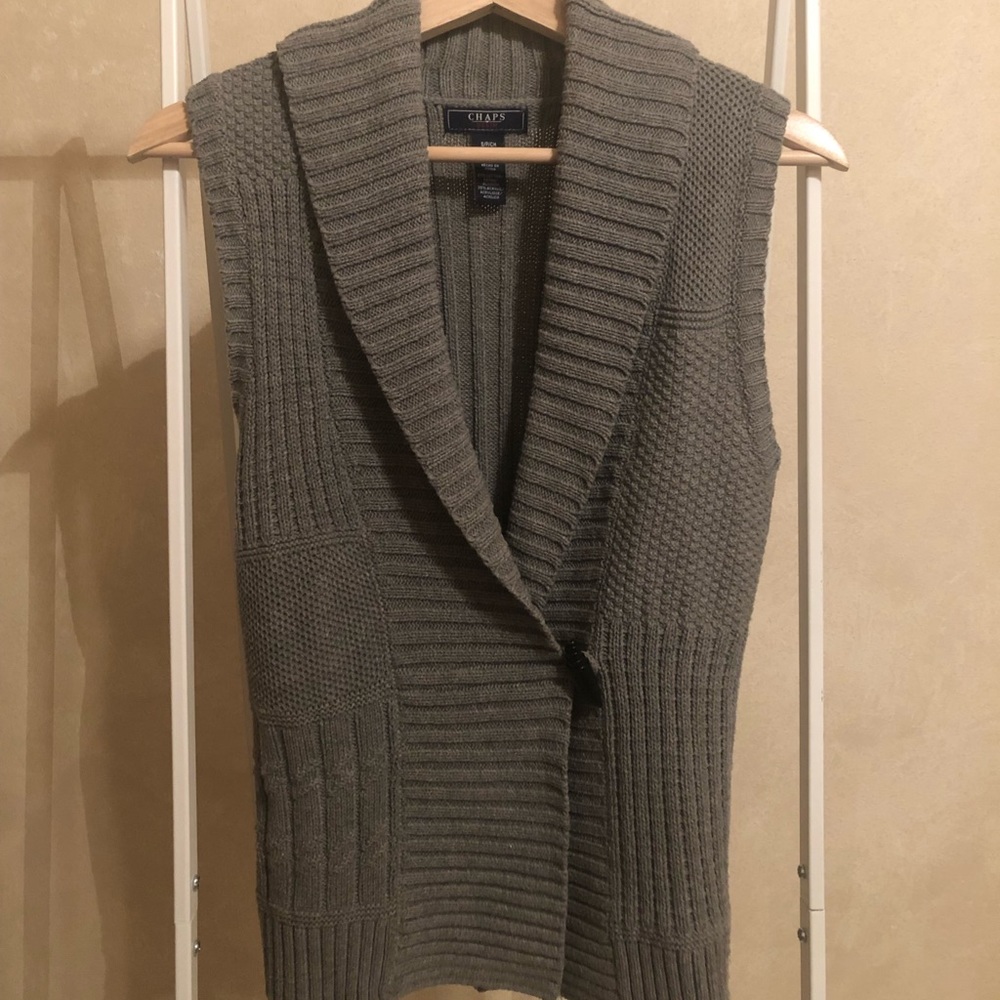 Chaps Gray Sweater Vest